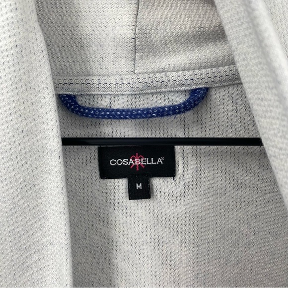 Cosabella Blue and White Cotton Blend Robe Medium - Picture 9 of 10